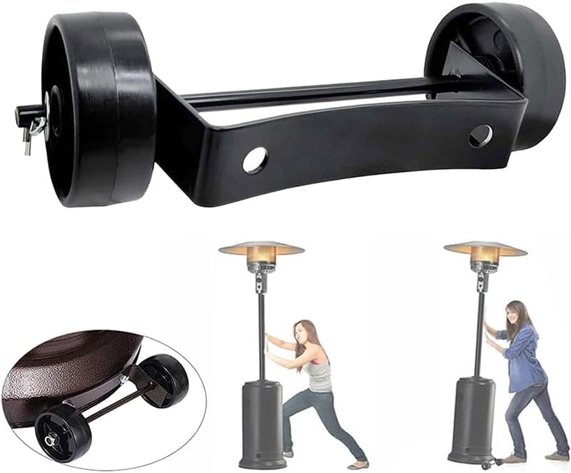 Mcvomv Universal Patio Heater Parts Wheel Kit Patio Heater Replacement Parts Outdoor Heater Replacement Parts Umbrella Gas Heater Wheel-Easy to Move/Install - Image 2